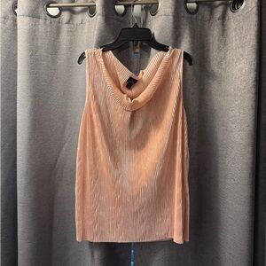 NWT Worthington Pleated Cowl Neck Sleeveless Top Sz S Pink